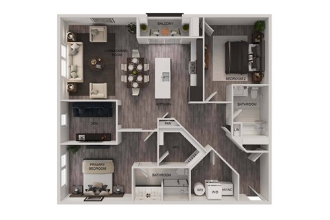 D-2 Floor Plan at The Franklin at Westfield, New Jersey